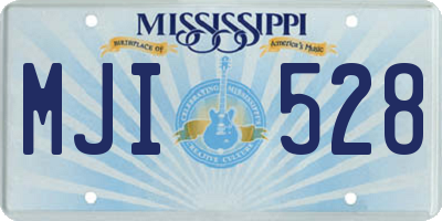MS license plate MJI528
