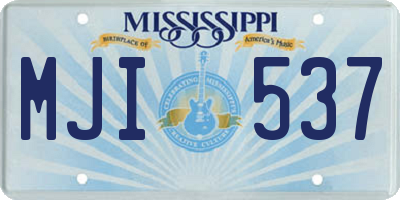 MS license plate MJI537