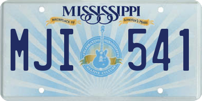 MS license plate MJI541