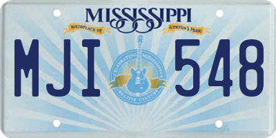 MS license plate MJI548