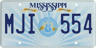 MS license plate MJI554