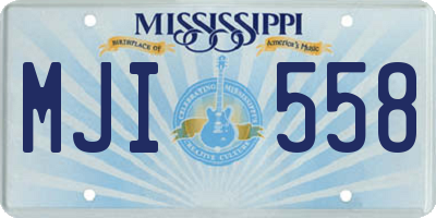 MS license plate MJI558