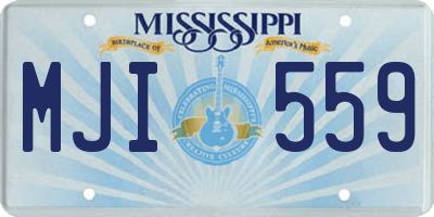 MS license plate MJI559