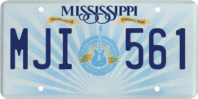 MS license plate MJI561