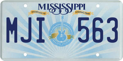 MS license plate MJI563