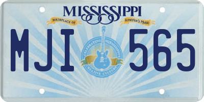 MS license plate MJI565