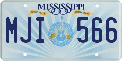 MS license plate MJI566