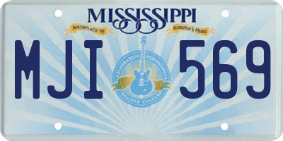 MS license plate MJI569