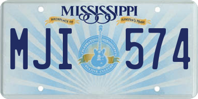 MS license plate MJI574