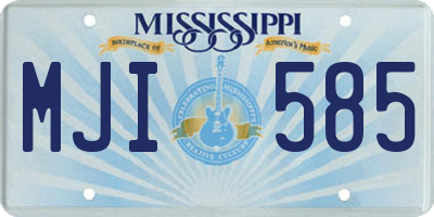 MS license plate MJI585