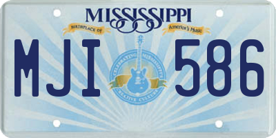 MS license plate MJI586