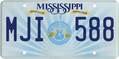 MS license plate MJI588