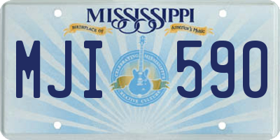 MS license plate MJI590