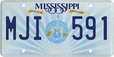 MS license plate MJI591