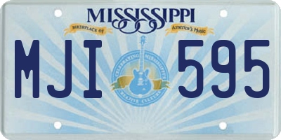 MS license plate MJI595