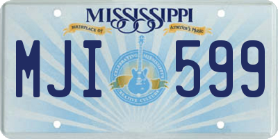 MS license plate MJI599