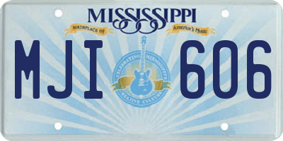 MS license plate MJI606