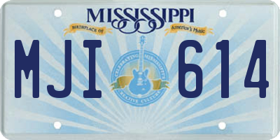 MS license plate MJI614