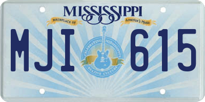 MS license plate MJI615