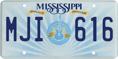 MS license plate MJI616