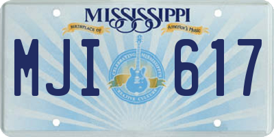 MS license plate MJI617