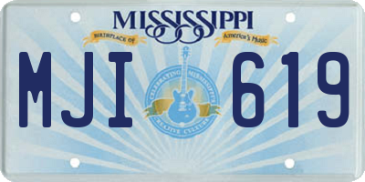 MS license plate MJI619