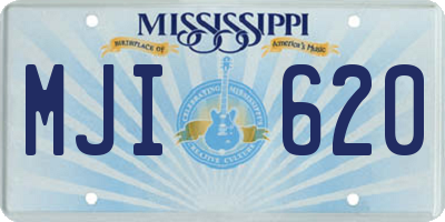 MS license plate MJI620