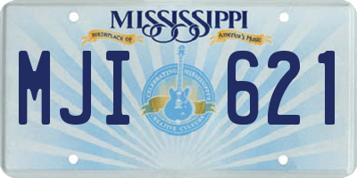 MS license plate MJI621