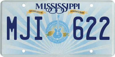 MS license plate MJI622