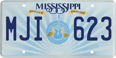 MS license plate MJI623
