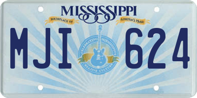 MS license plate MJI624