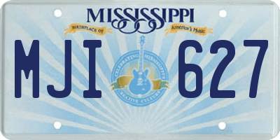 MS license plate MJI627
