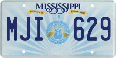 MS license plate MJI629