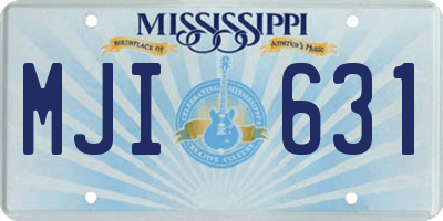 MS license plate MJI631
