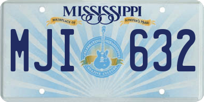 MS license plate MJI632