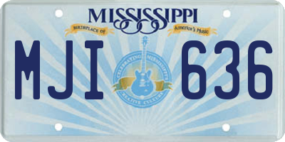 MS license plate MJI636