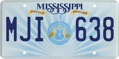 MS license plate MJI638