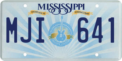 MS license plate MJI641