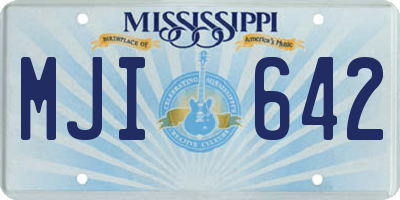 MS license plate MJI642