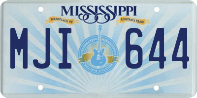 MS license plate MJI644