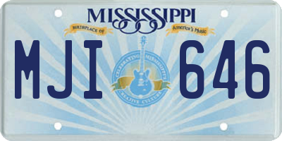 MS license plate MJI646
