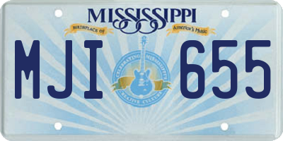 MS license plate MJI655