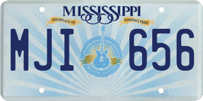 MS license plate MJI656