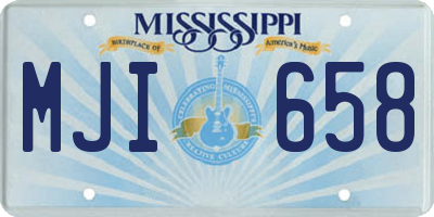 MS license plate MJI658