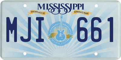 MS license plate MJI661