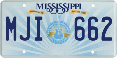 MS license plate MJI662
