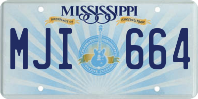 MS license plate MJI664