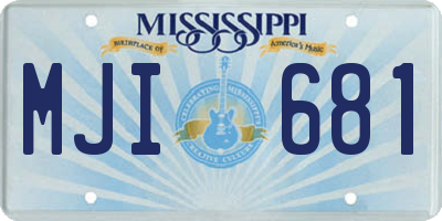 MS license plate MJI681