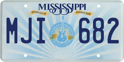 MS license plate MJI682