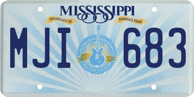 MS license plate MJI683